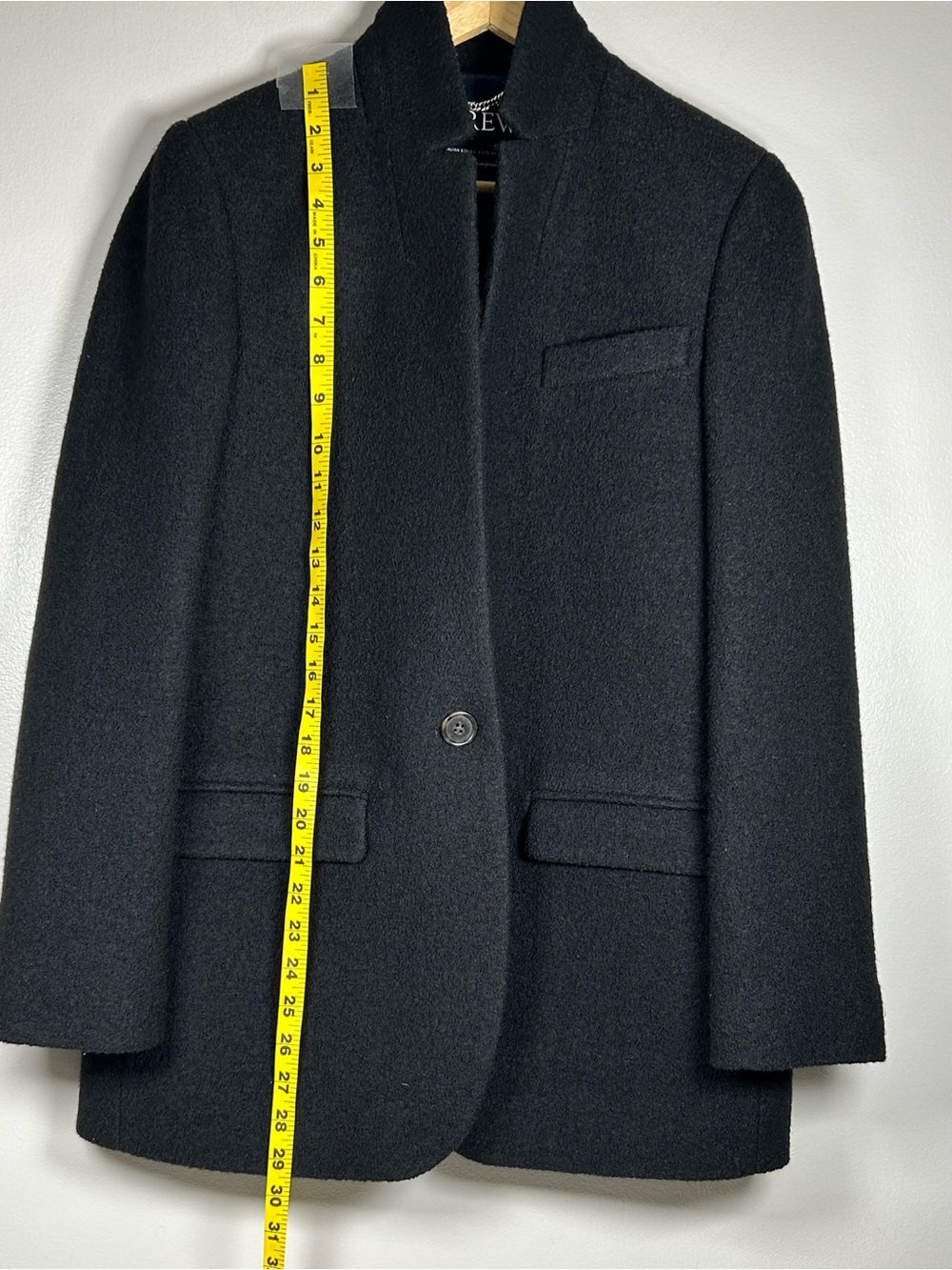 J.Crew Leighton Italian Boiled Wool Black  Blazer Jacket - Picture 12 of 13